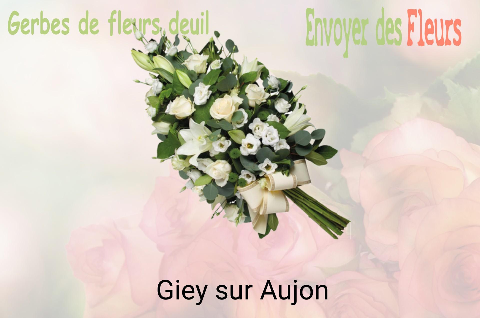 Gerbe de fleurs de deuil livrée à Giey-sur-Aujon